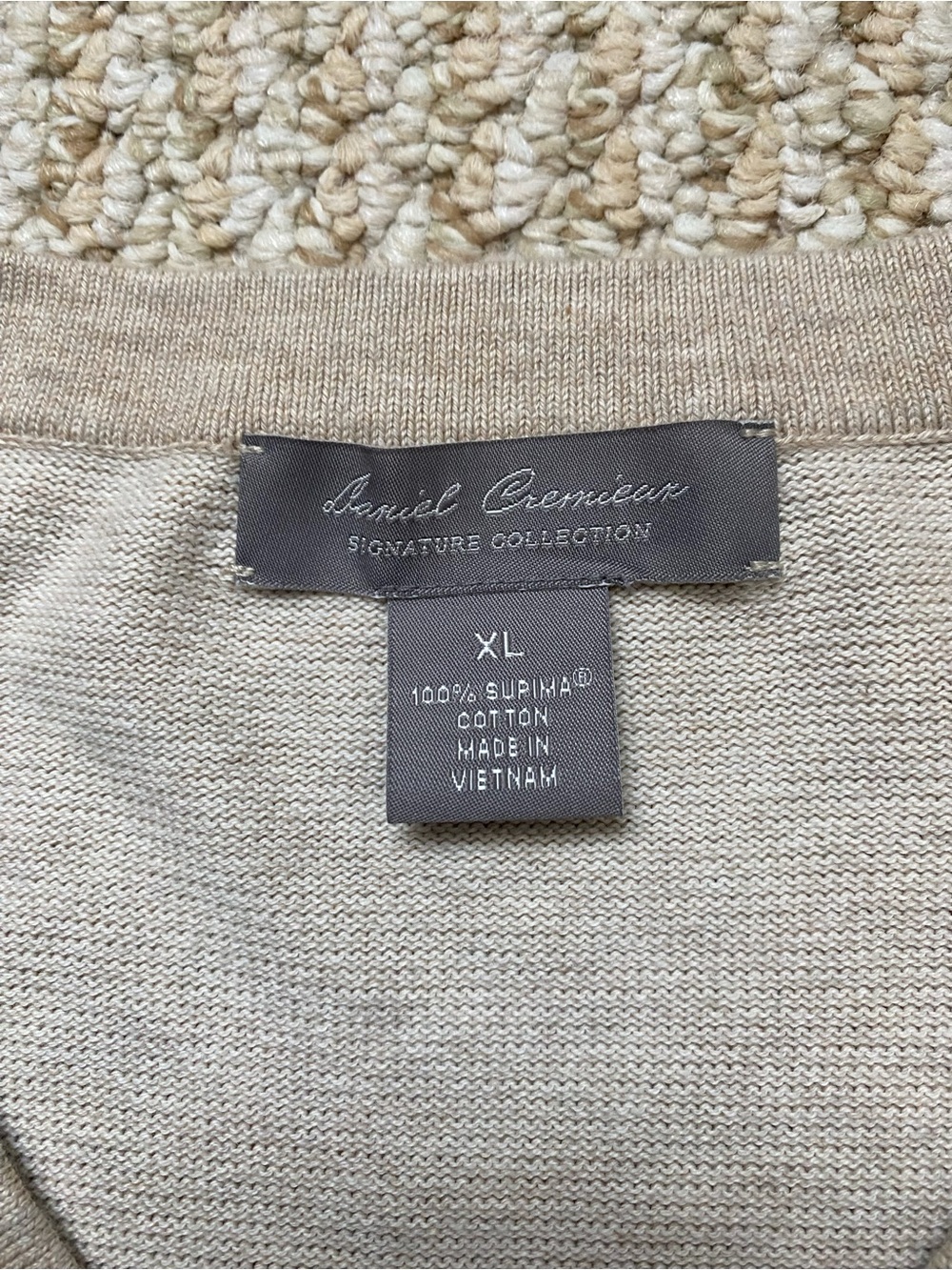 DANIEL CREMIEUX | 100% Supima Cotton Pullover V Neck Sweater Size XL - Picture 8 of 13